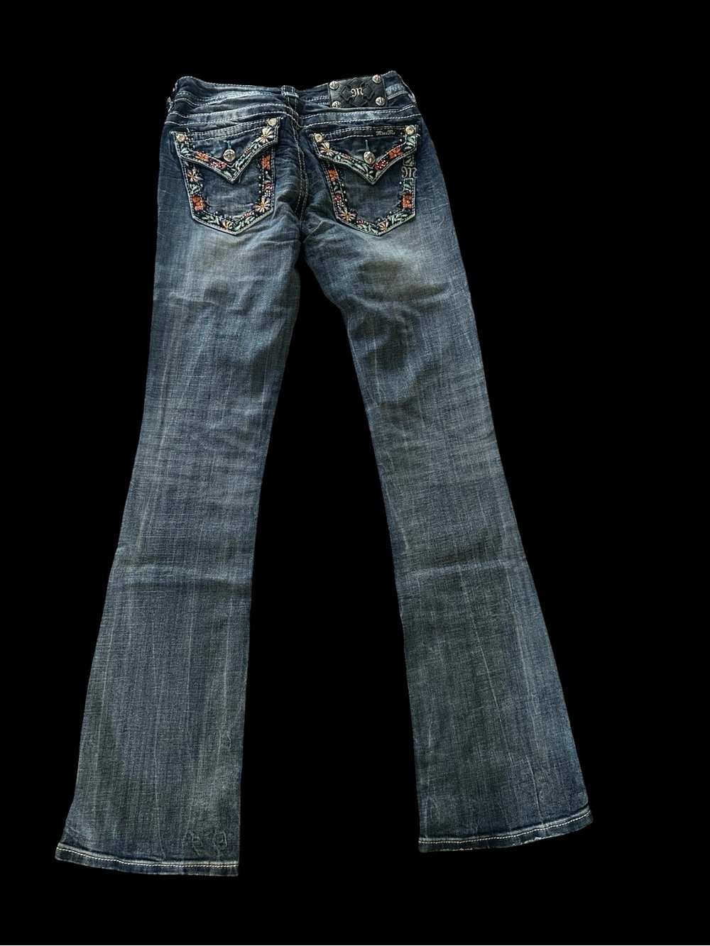Miss Me Women's Wash Flared Jeans - Classic Stretch Denim Size 27 YT21 - Picture 2 of 15